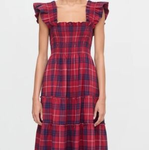 Ellie Nap Dress In Cherry Tartan